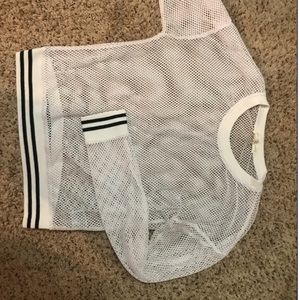 UO White Mesh sporty top